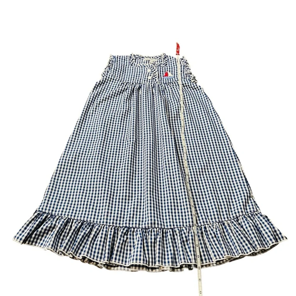 Sweet Dreams Checkered Nightgown - Navy and White Size Girls 8